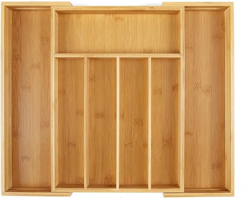 Expandable Bamboo Kitchen Drawer Organizer