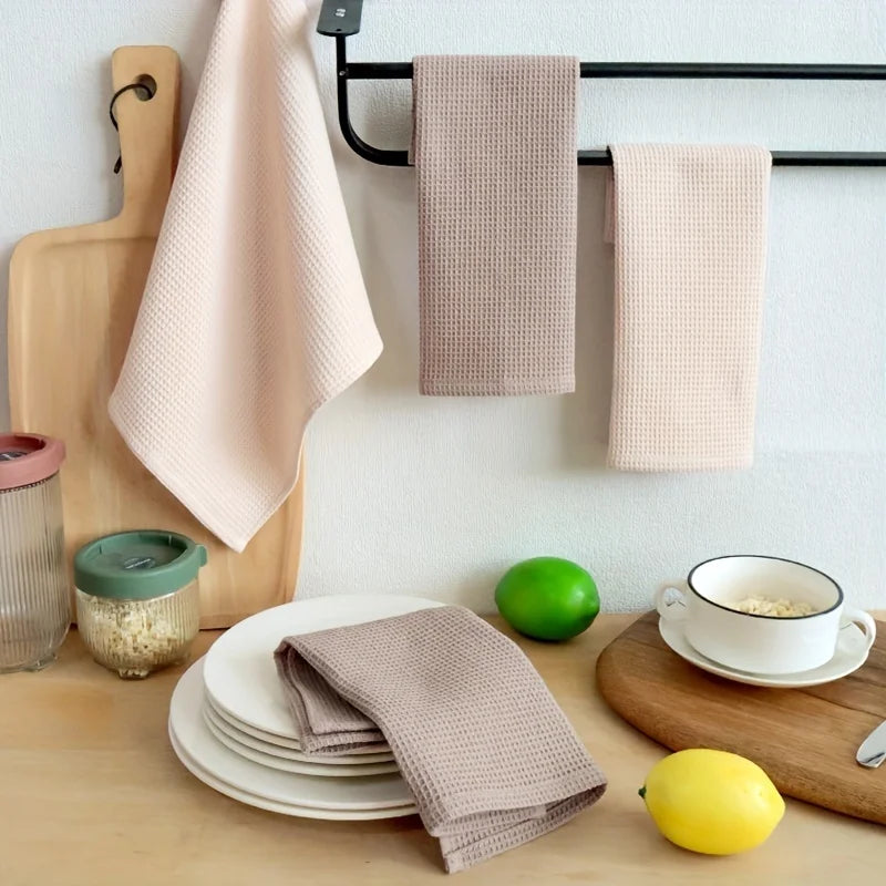 Modern Waffle Weave Dish Cloths | Set of 4