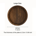 Rustic Round Solid Wood Candle Tray