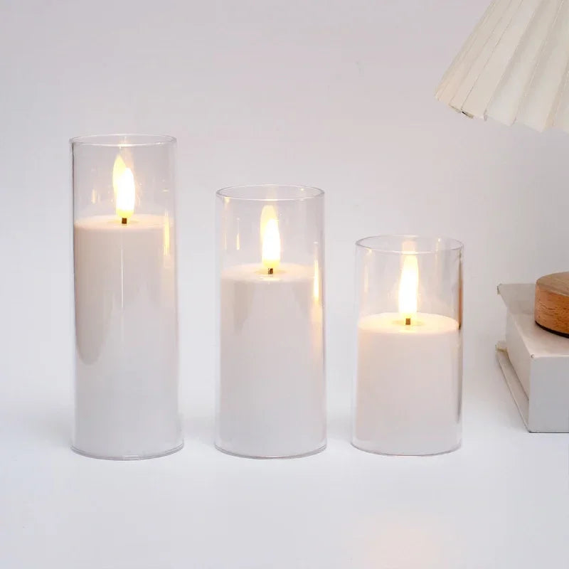 LED Flameless Candles with Remote Control & Timer | Set of 3