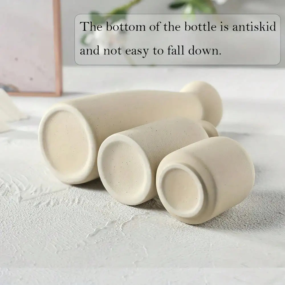Ceramic Decorative Vases | Farmhouse & Bohemian Style | Set of 3