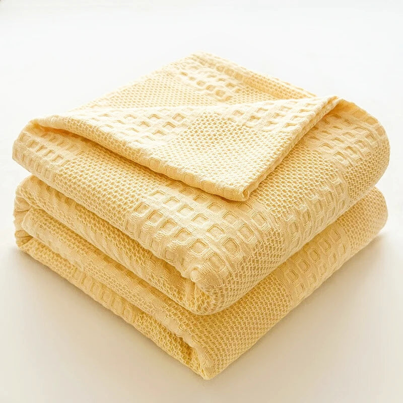 100% Cotton Waffle Weave Blanket