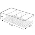 Clear Fridge Organizer Bin w/ Divider