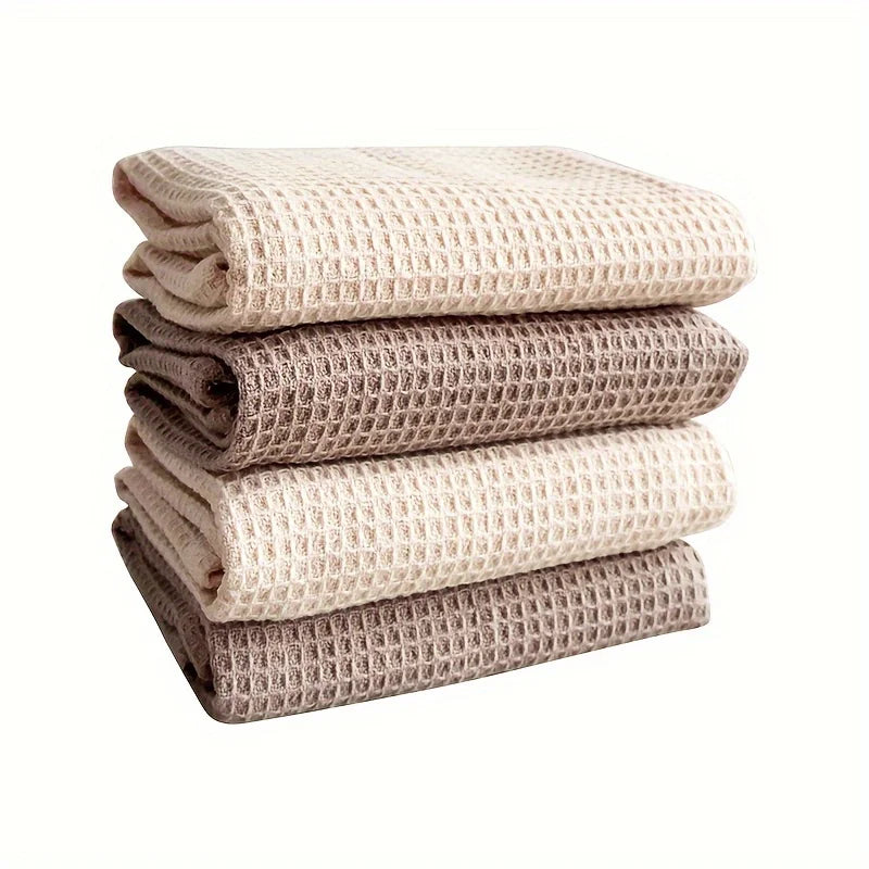 Modern Waffle Weave Dish Cloths | Set of 4