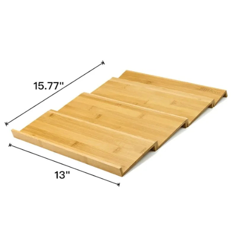 Adjustable Bamboo Spice Rack Tray Drawer Organizer
