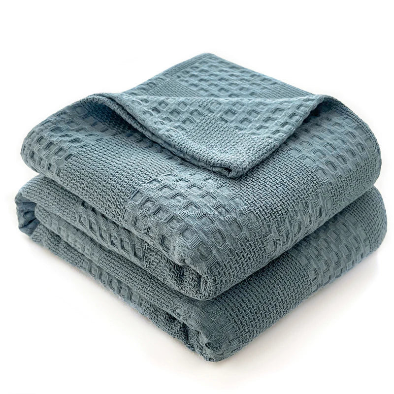 100% Cotton Waffle Weave Blanket