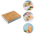 Bamboo Chopping Board w/ Organizer Drawers Multifunction