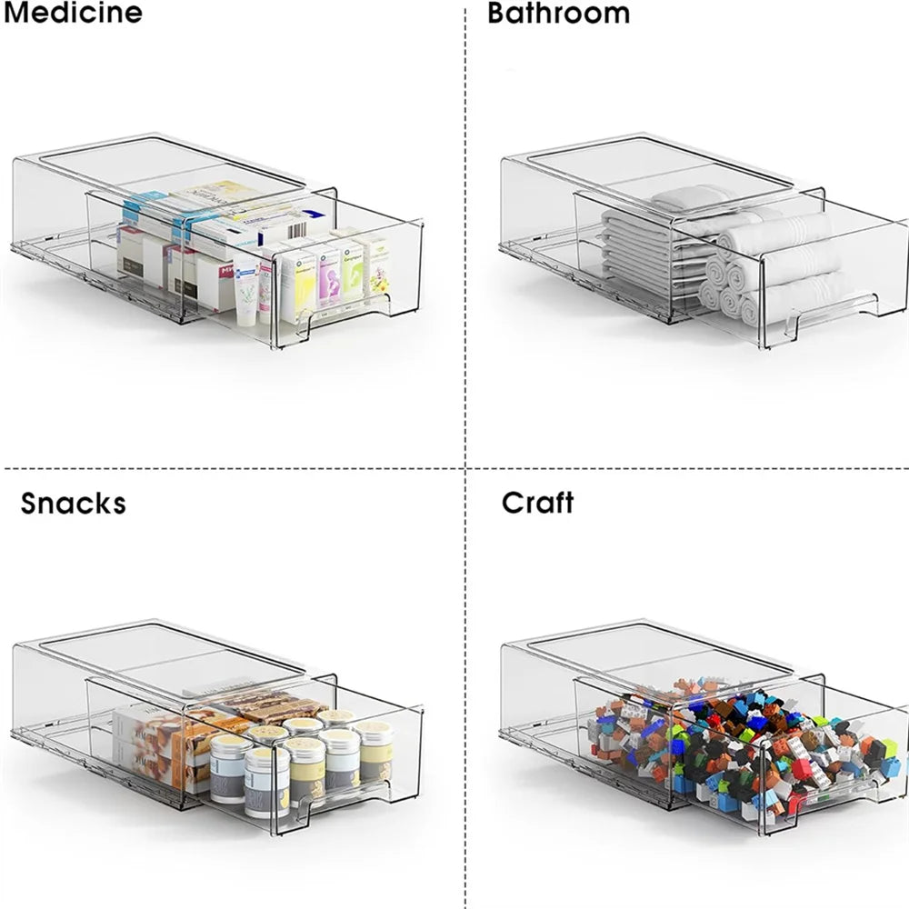 Clear Stackable Acrylic Drawer Organizer