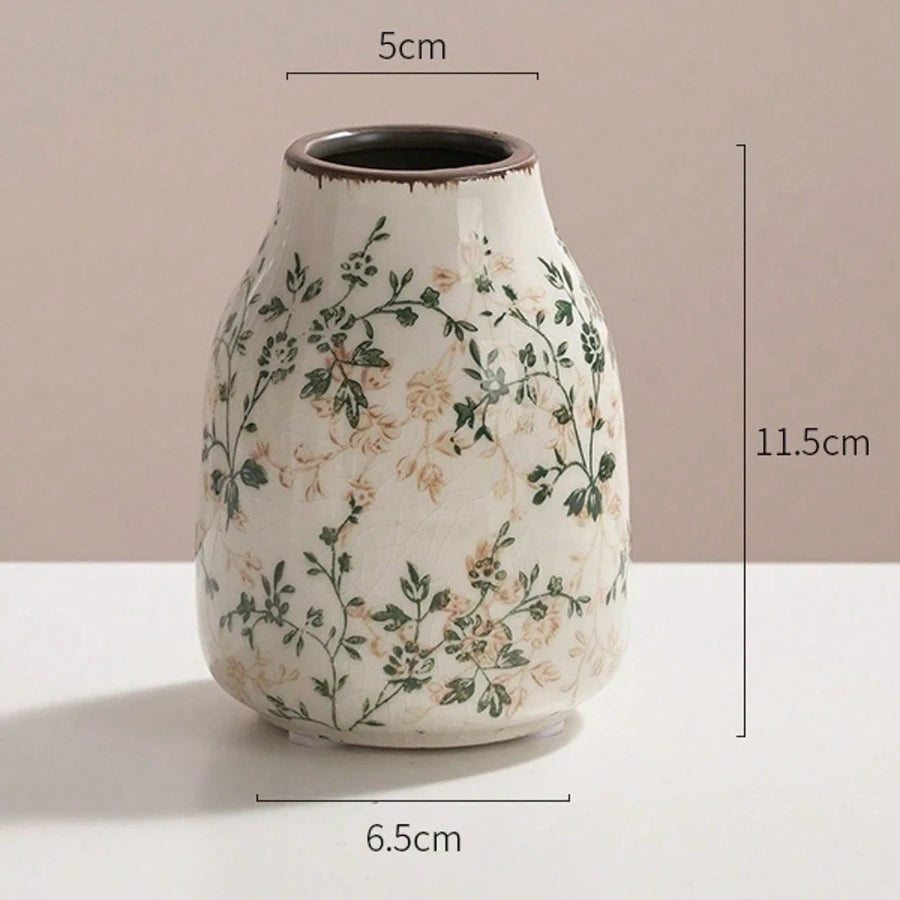 Handmade Ice Crackle Ceramic Bud Vase