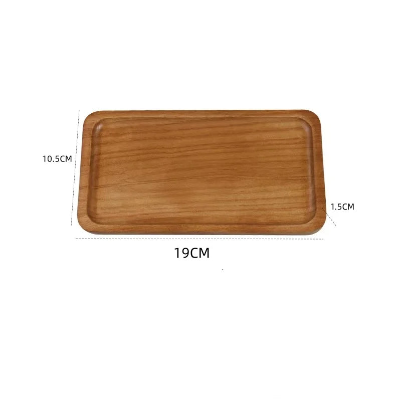 Natural Wooden Rectangular Serving Tray