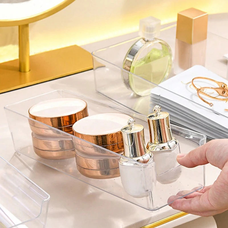 Modular Plastic Cosmetics & Jewelry Storage Box Set
