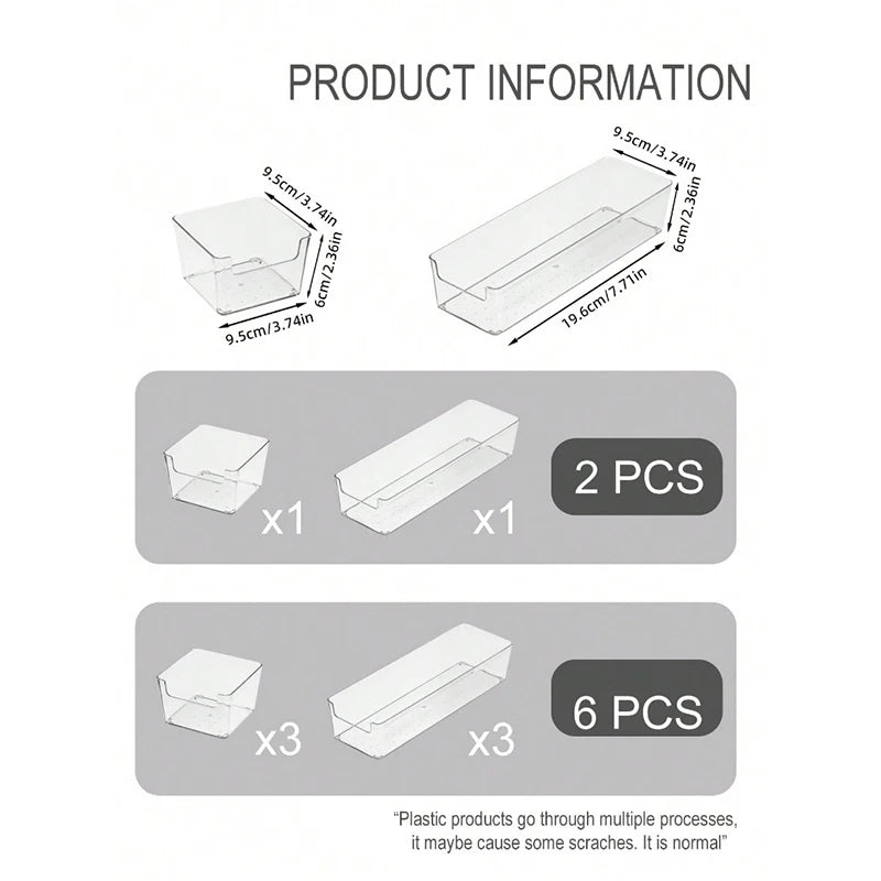 Modular Plastic Cosmetics & Jewelry Storage Box Set