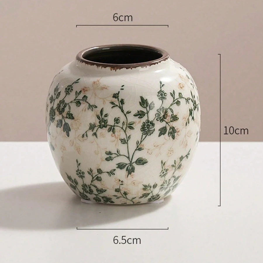 Handmade Ice Crackle Ceramic Bud Vase