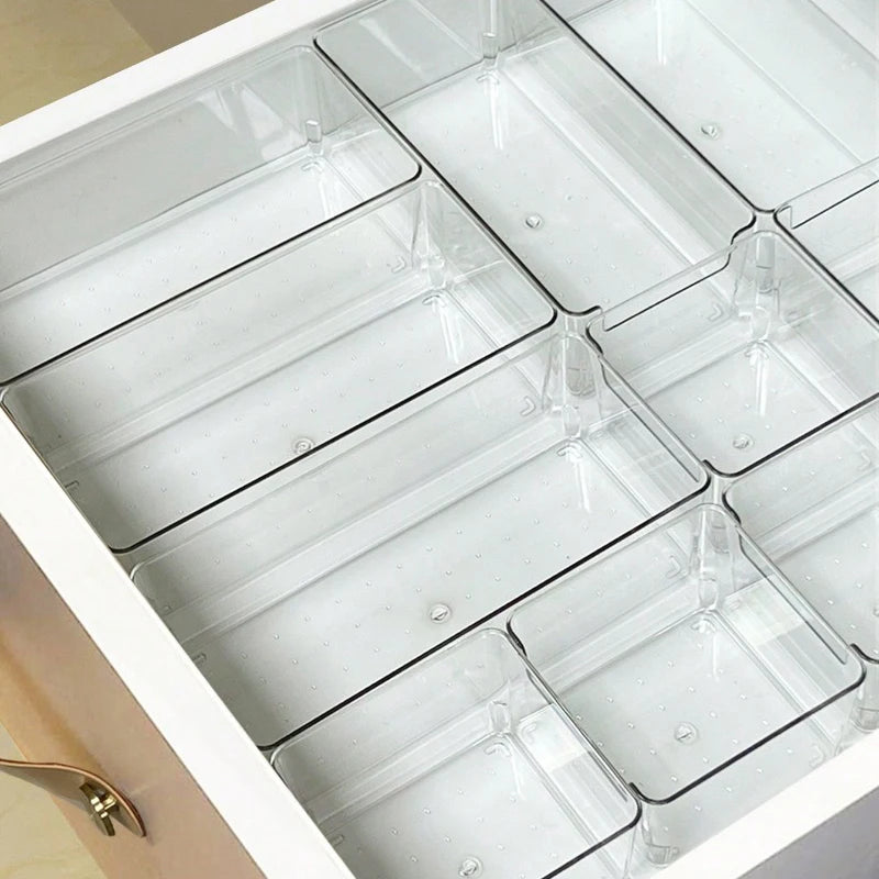 Modular Plastic Cosmetics & Jewelry Storage Box Set