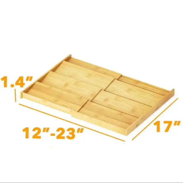 Expandable Premium Bamboo Spice Rack for Drawer | 4 Tiered