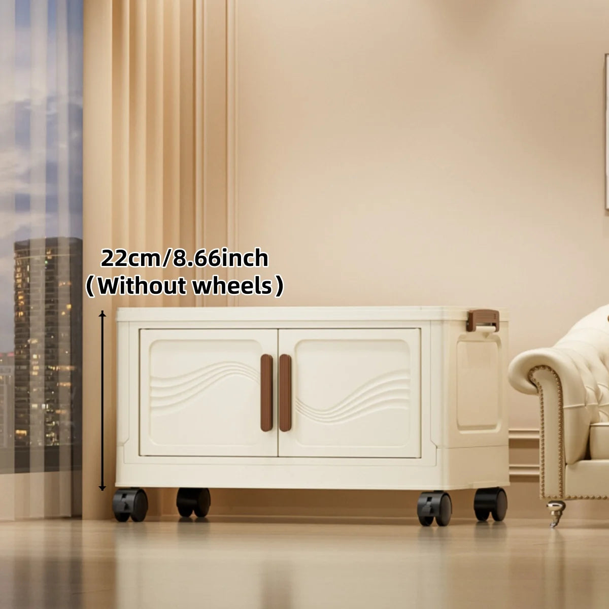 Foldable Multi-Layer Storage Box with Clear Door