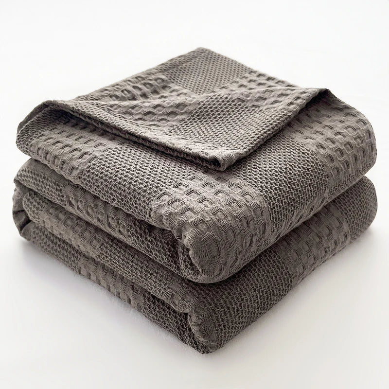 100% Cotton Waffle Weave Blanket