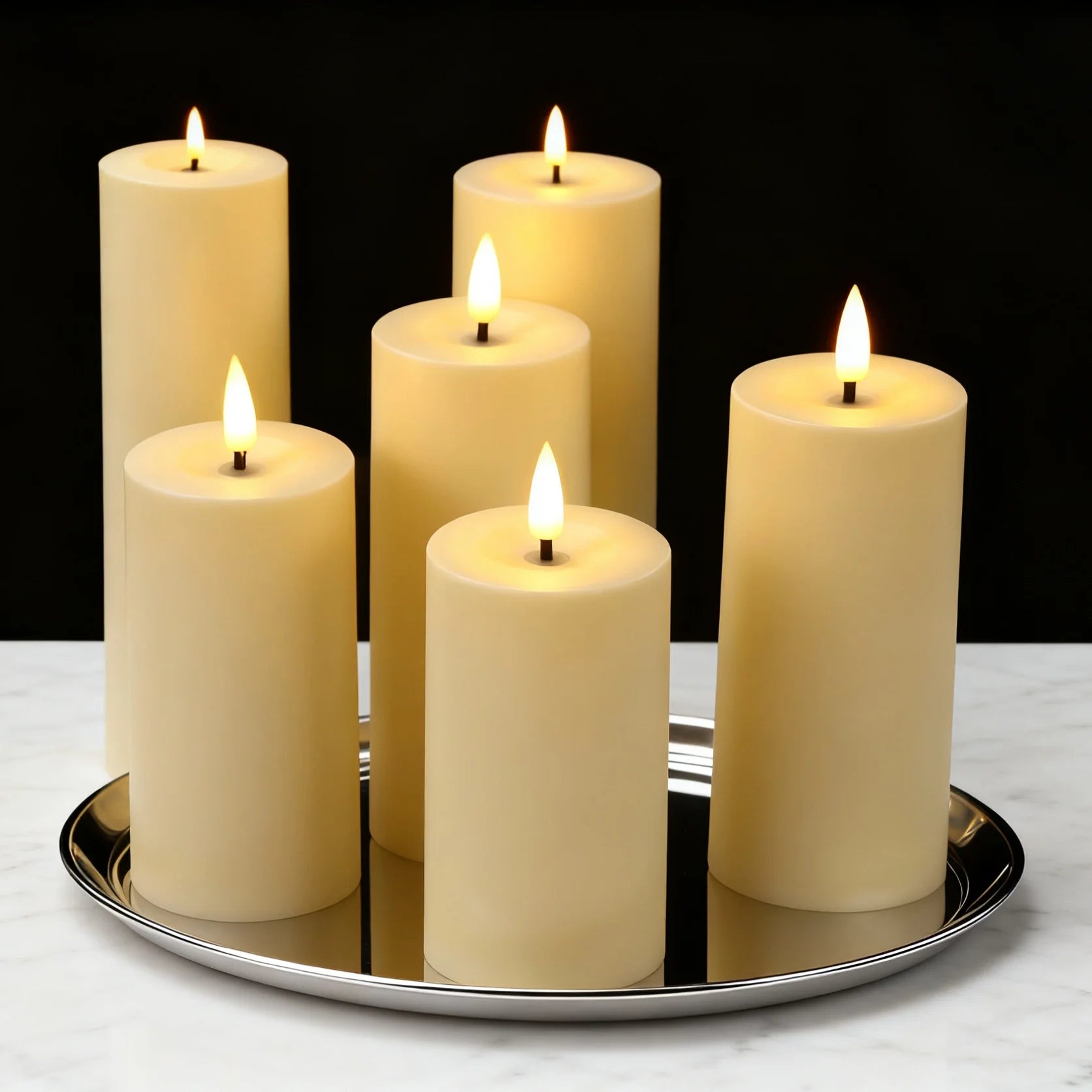 Rechargeable LED Flameless Candles with Timer Remote | Set of 12