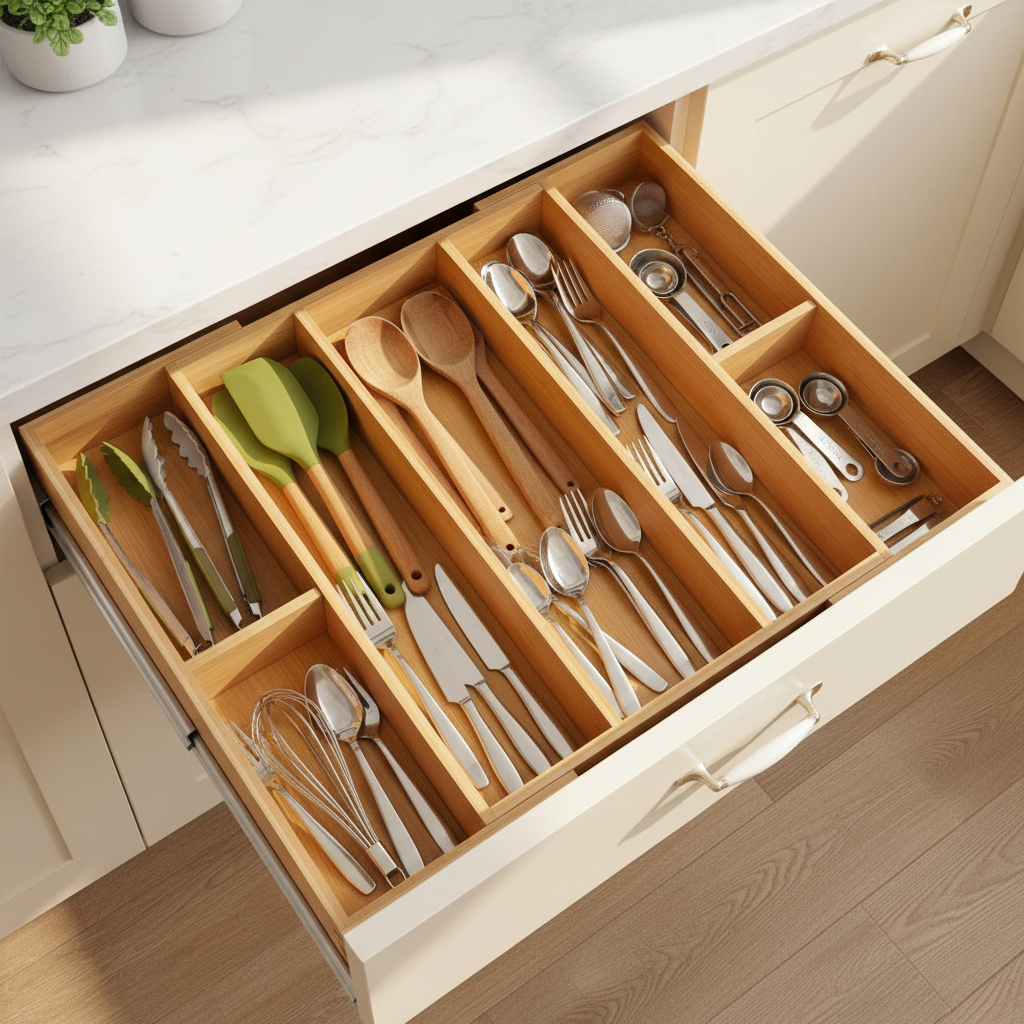 Bamboo Organizer - Drawer Pull