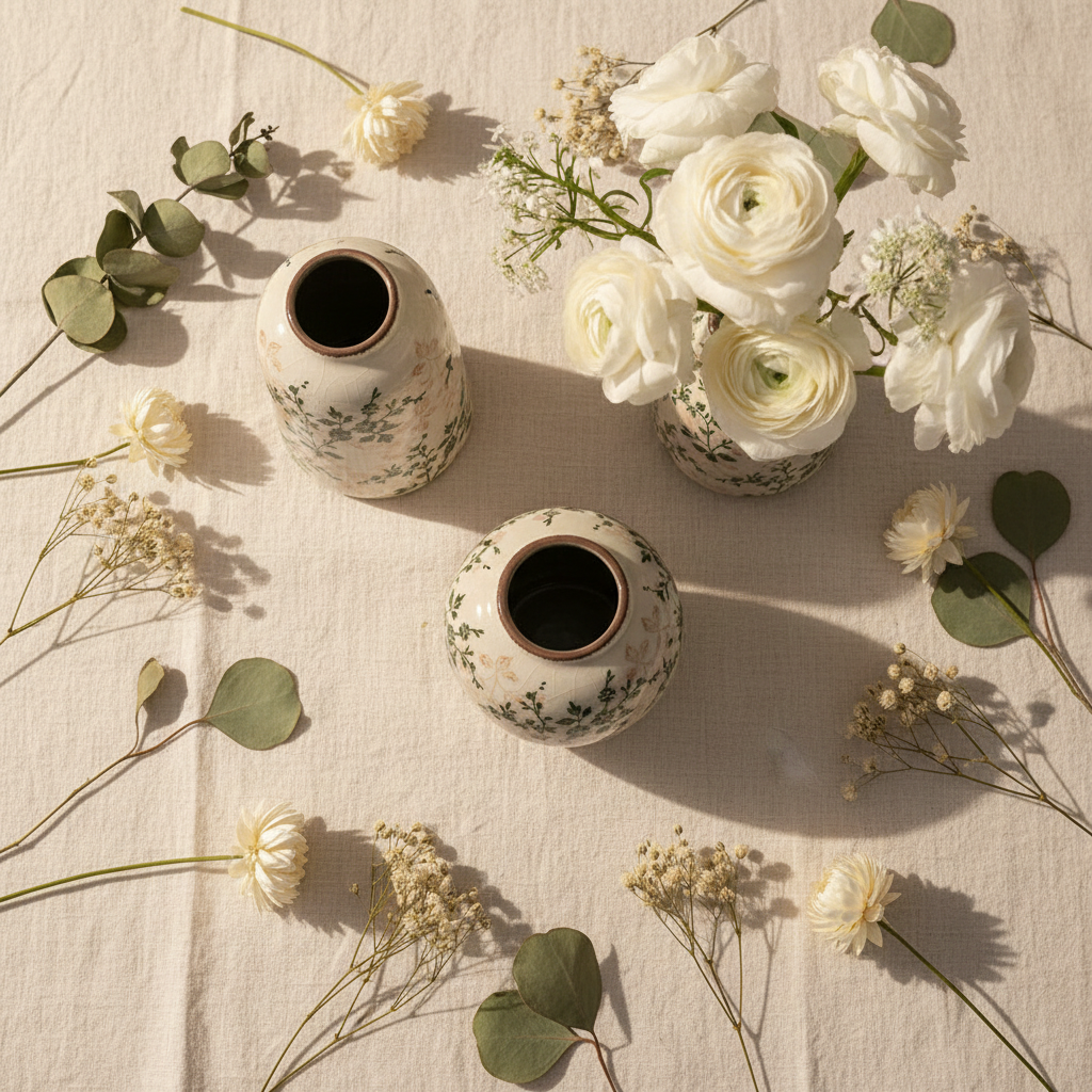 Botanical Vases - Flat Lay