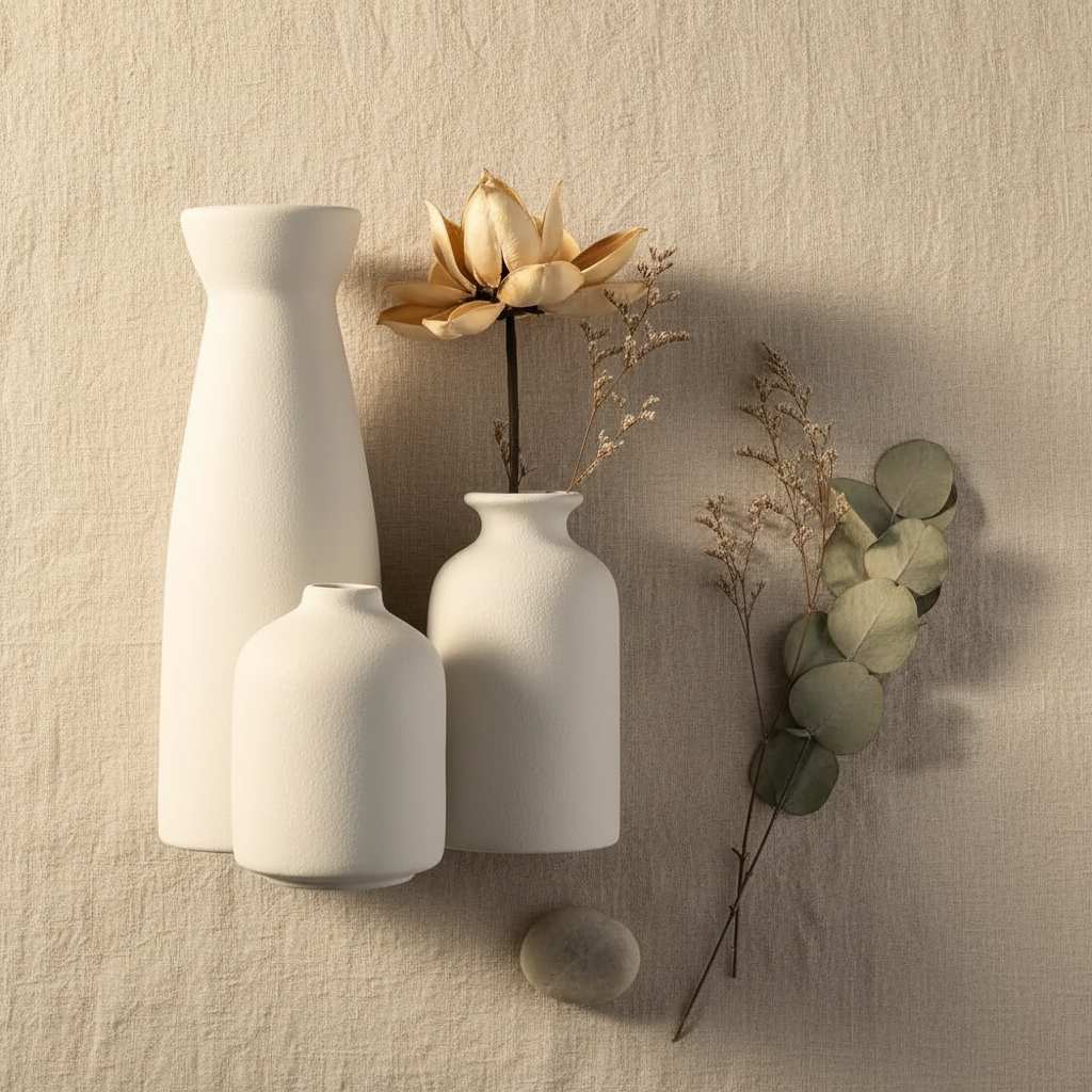 Ceramic Vases - Flat Lay
