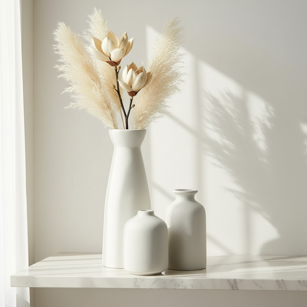 Ceramic Vases - Marble Shelf