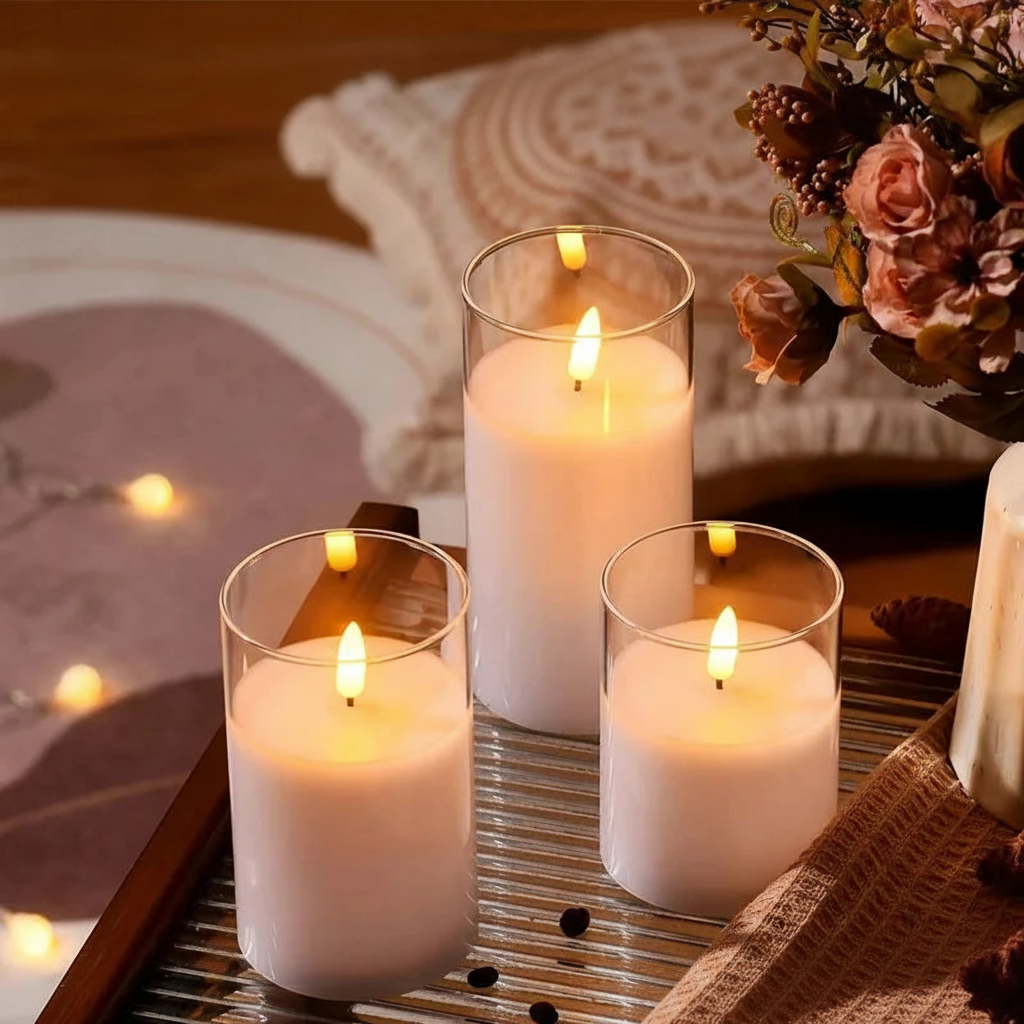 LED Candles - Tray Styling
