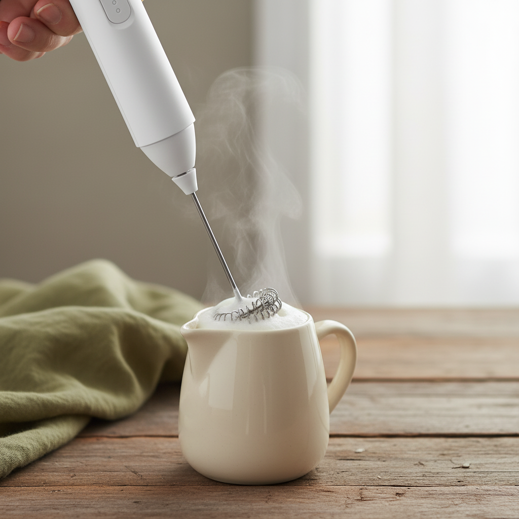 Milk Frother - In Use
