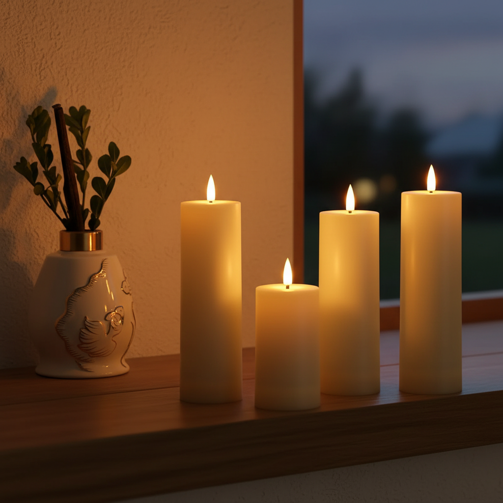 Pillar Candles - Windowsill