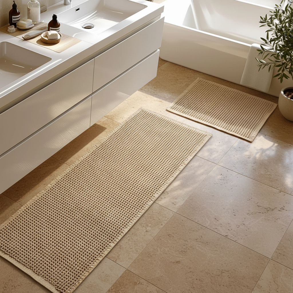 Waffle Bath Mat - Room Vignette