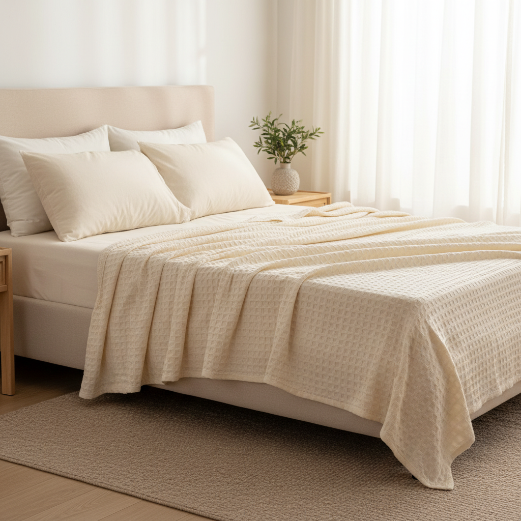 Waffle Blanket - Bed Styling