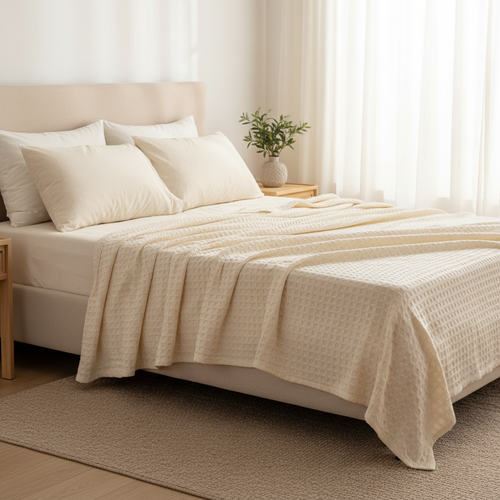 Waffle Blanket - Bed Styling