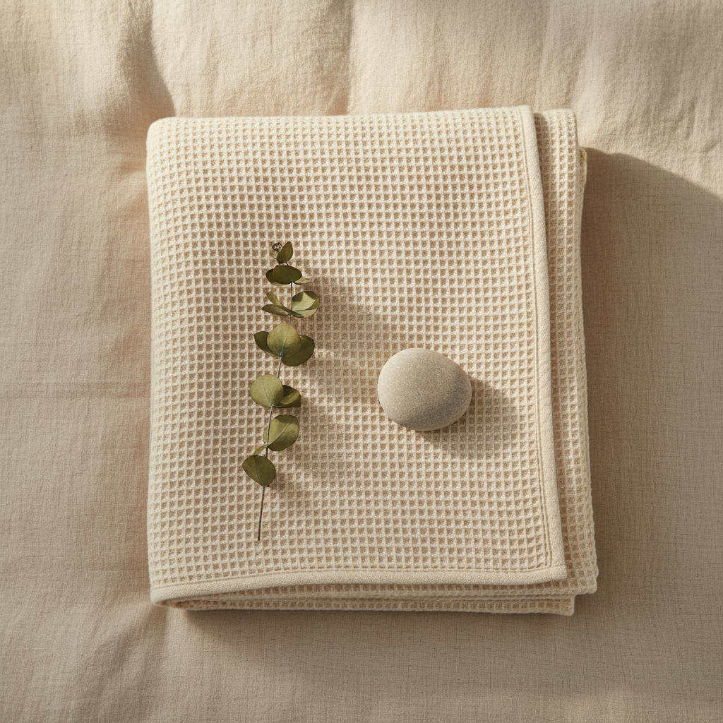 Waffle Blanket - Flat Lay