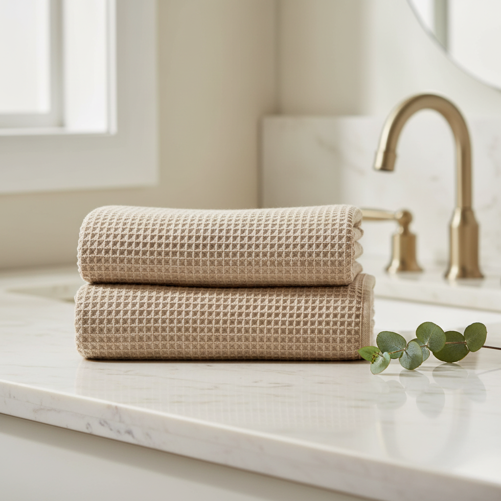 Waffle Towels - Counter Stack