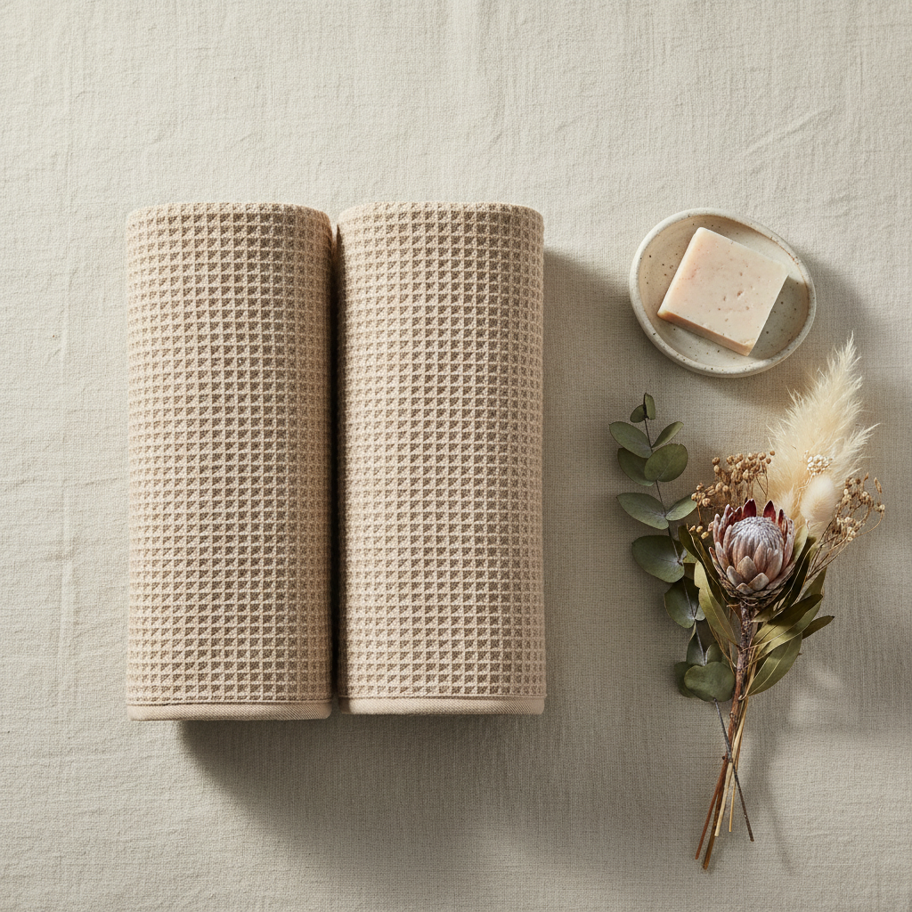 Waffle Towels - Flat Lay