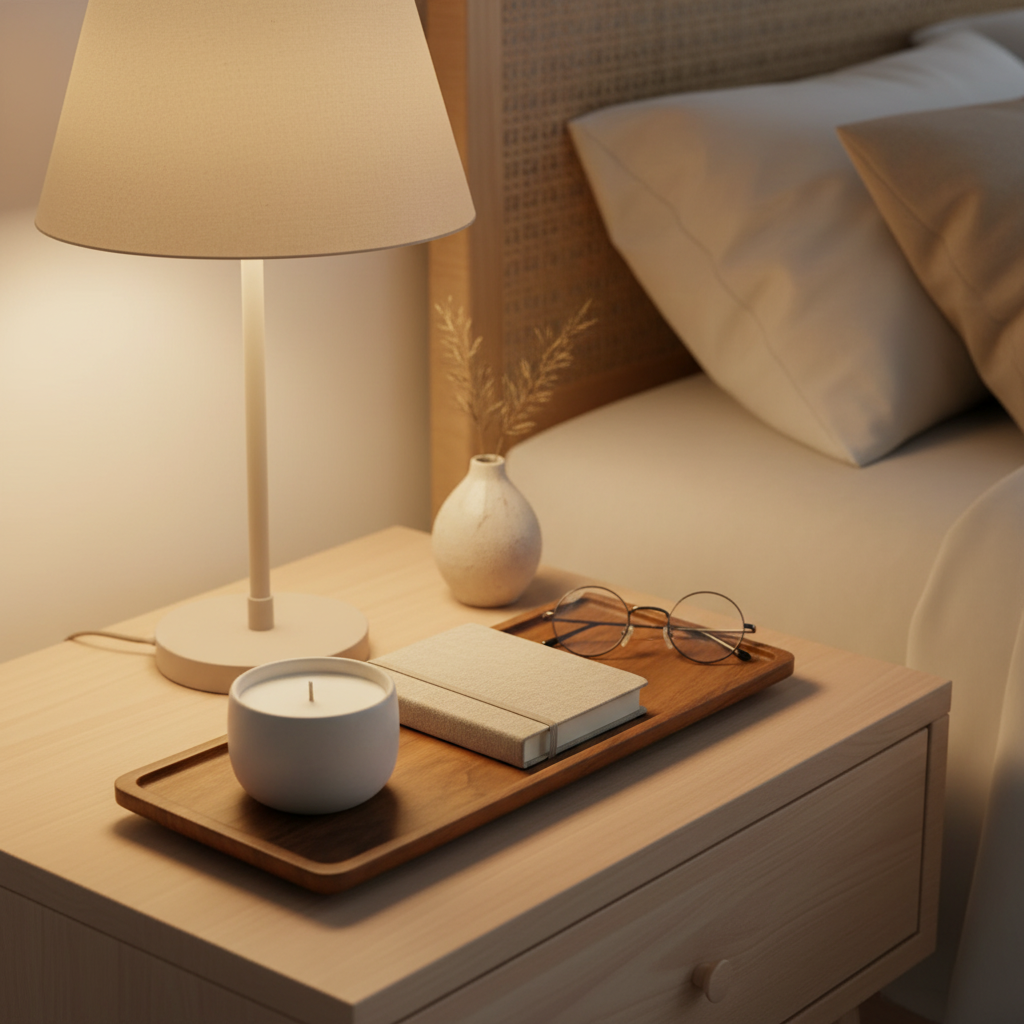 Wood Tray - Bedside Styling