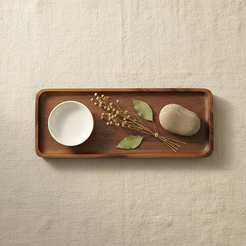 Wood Tray - Flat Lay