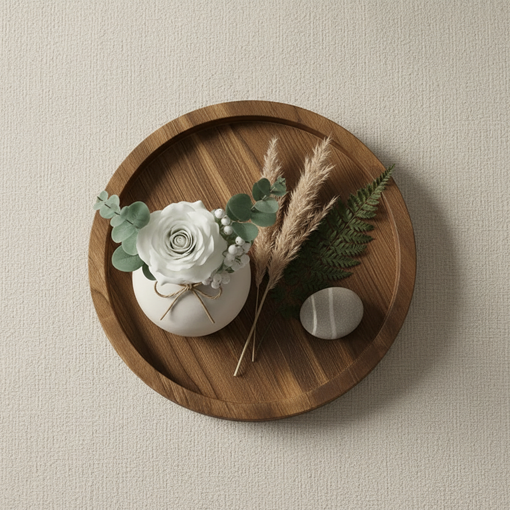 Wooden Tray - Flat Lay